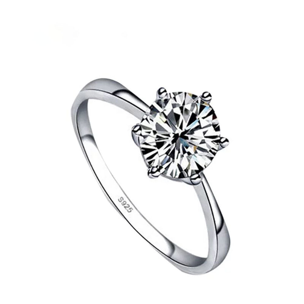 White Copper Zircon Ring For Women Geometric Design Gold Plated Inlay With Wedding Style Sizes 4 5 6 7 8 9 10X