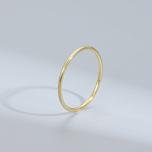 Sterling Silver Coil Ring For Women Gold Plated Fashion Circle Band Sizes 5 7 9 11 1 Electroplated Finish Gold