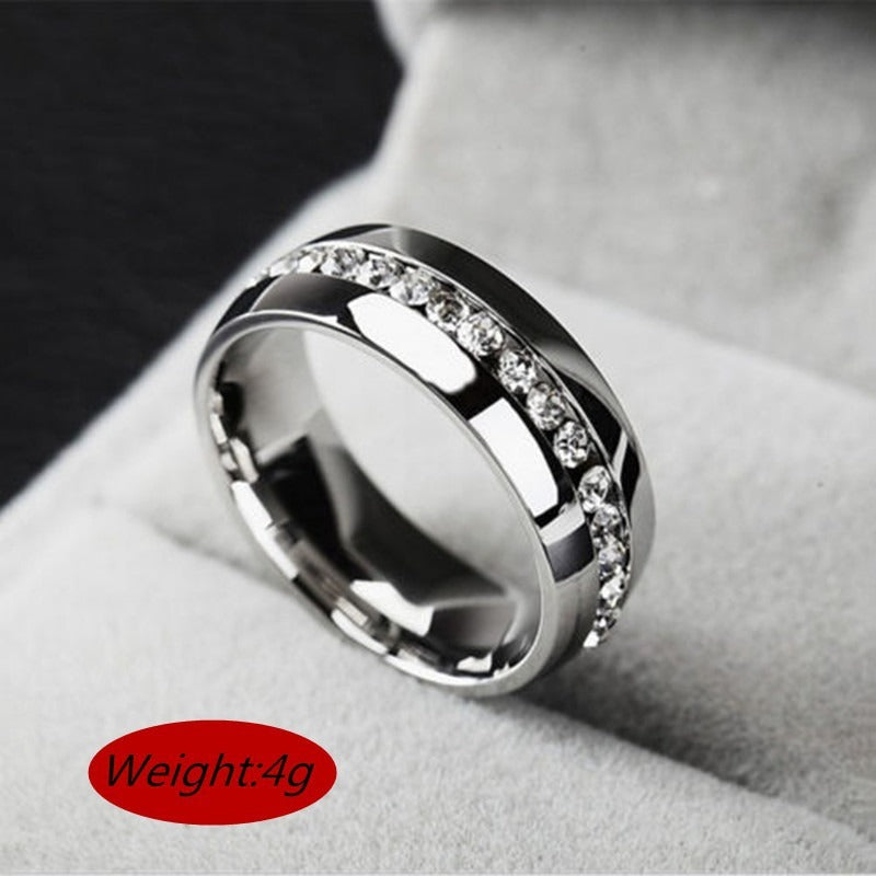 Womens Ring Elegant Fashionable Design For Everyday Wear Alloy Single Row Diamond Finger Ring National Design Jewelry