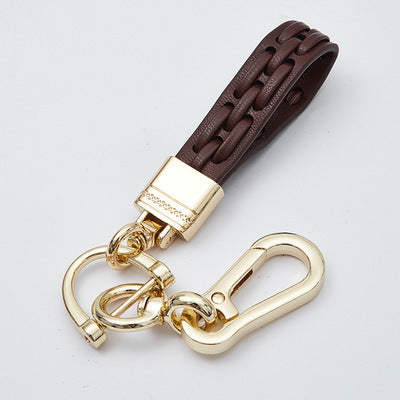 Keychain Car Accessory Gift Microfiber Leather Zinc Alloy Carabiner With Horseshoe Buckle And Screwdriver Kits