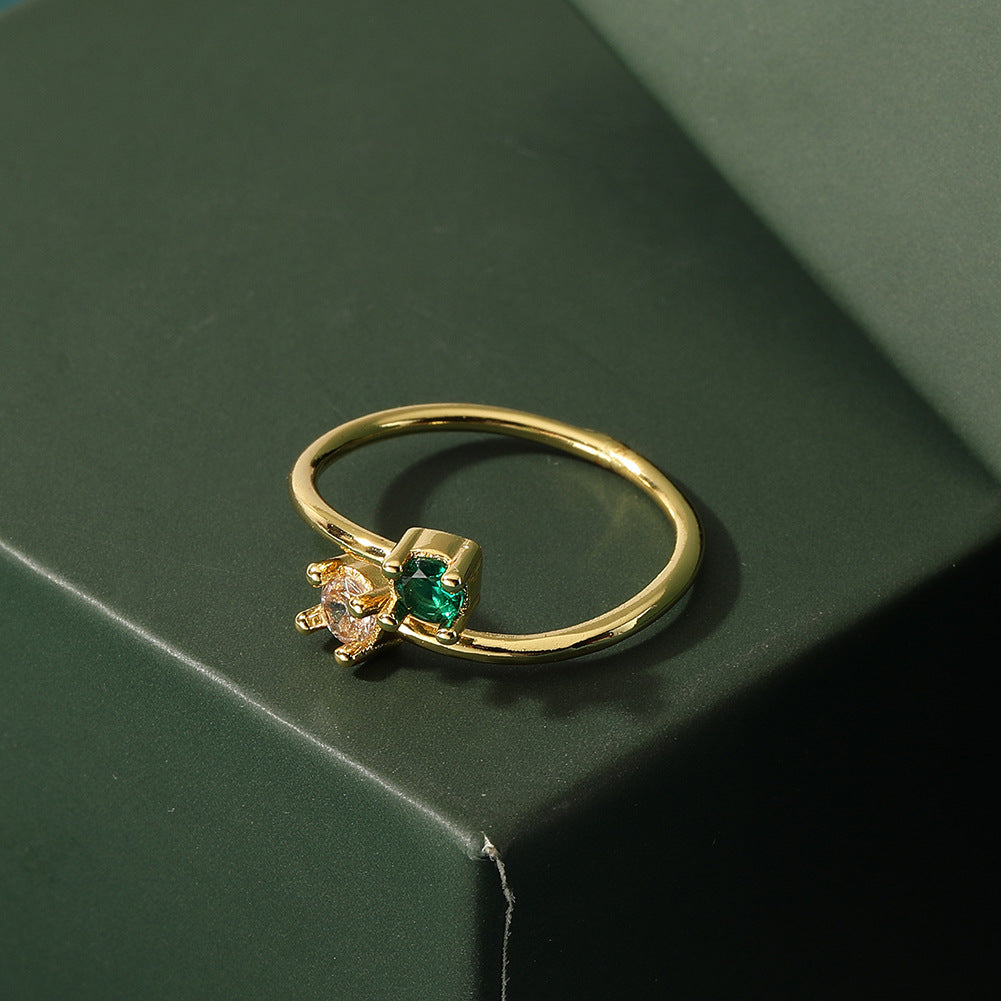 Small Square Ring For Women Adjustable Opening Finger Ring Minimalist Jewelry For Everyday Wear And Casual Use