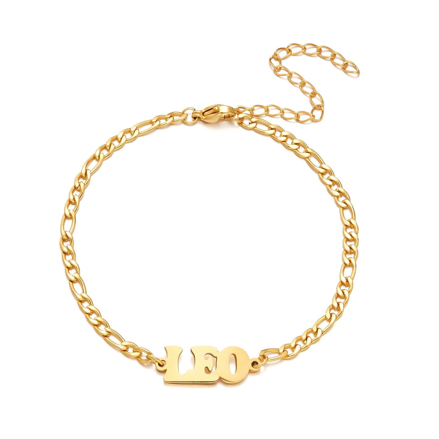 Unisex Stainless Steel Zodiac Bracelet Electroplated Gold Constellation Jewelry Gemini Sign For All Daily Wear