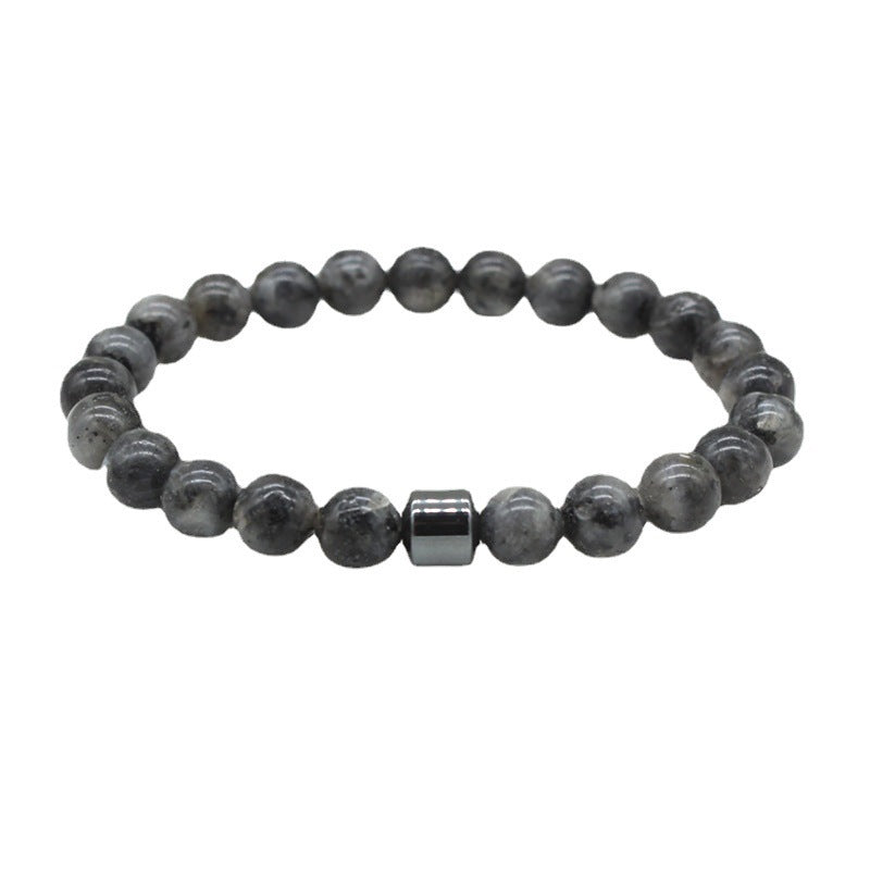 Unisex Tigereye Bracelet Natural Volcanic Rock With Map Stone Geometric Design For Everyday Wear And Special