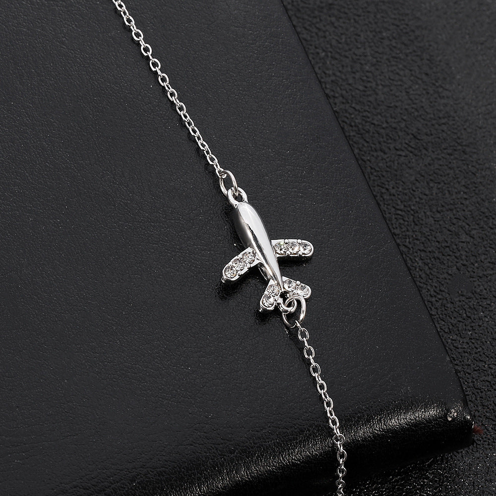 Unisex Airplane Bracelet Alloy Electroplated Animal Zodiac Jewelry Anti Radiation Fashion Bracelet Natural Design