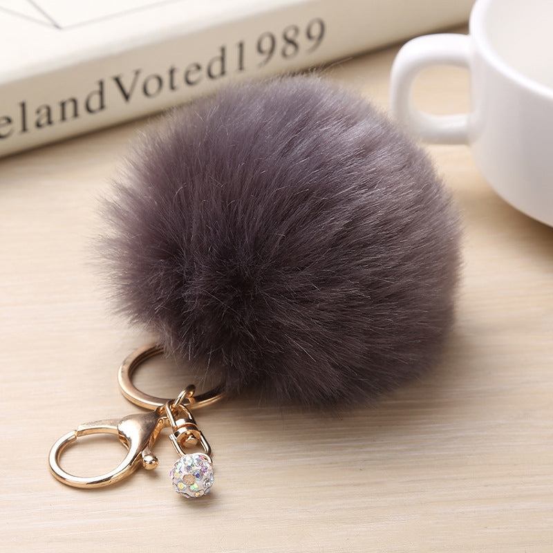 Plush Keychain Pendant Spherical Keyring Accessory 8cm Home Fashion Car Key Chain Festival Gift For Unisex Two Tone