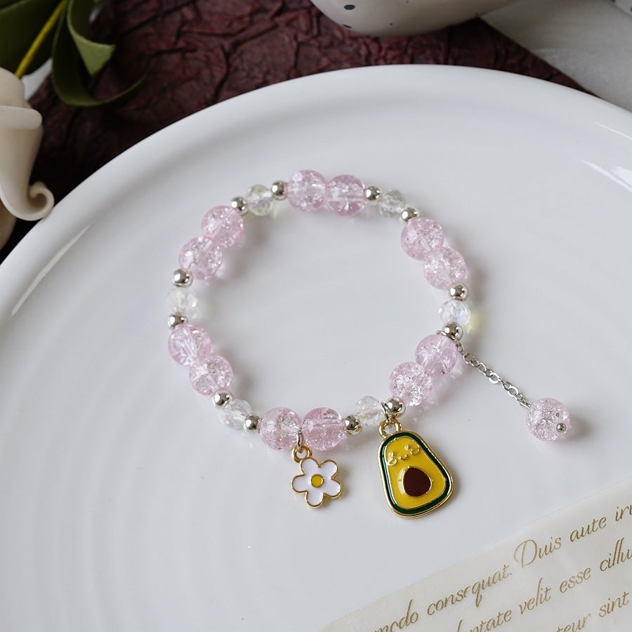 Womens Beaded Bracelet With Pearl Crystal And Alloy Animal Zodiac Charms Cartoon Adjustable Length Cute Charm