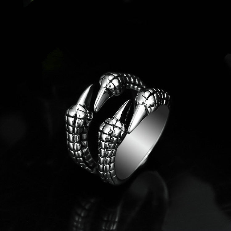Mens Vintage Ring Punk Alloy Casting Adjustable Unisex Ring Retro Fashion Statement Jewelry Band Everyday Gift