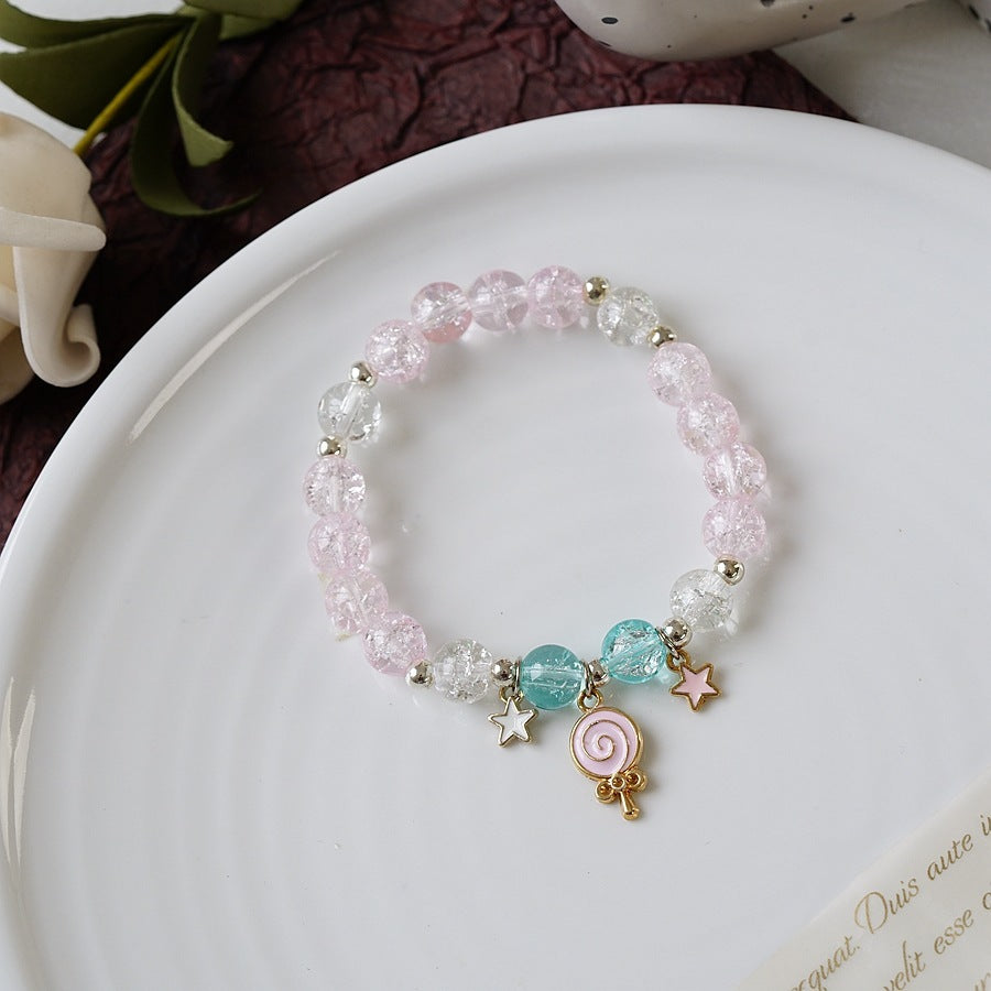 Womens Beaded Bracelet With Pearl Crystal And Alloy Animal Zodiac Charms Cartoon Adjustable Length Cute Charm