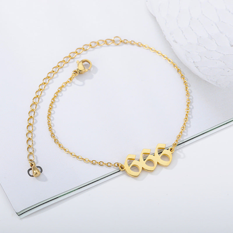 Angel Number Bracelet Stainless Steel Digital Number Jewelry Amulet Gift Gold Tone Fashion Gift For Daily Wear