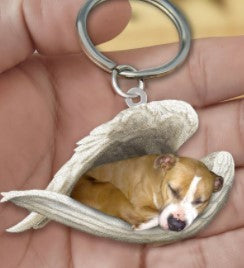Dog Keychain Acrylic Fashion Accessory With Single Sided Printing Durable Key Ring 4 5 CMs Gift For Dog Lovers