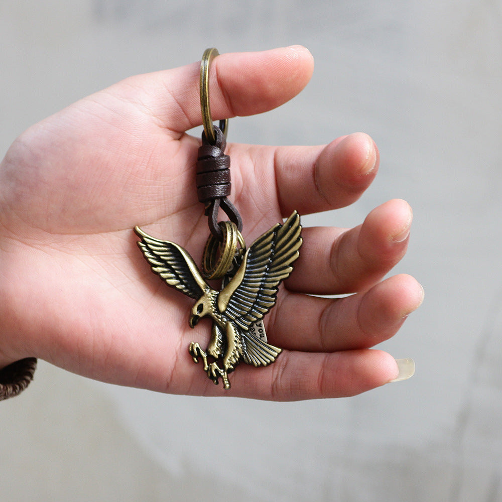 Winged Keychain Gold Finish Durable Metal Car Key Accessory