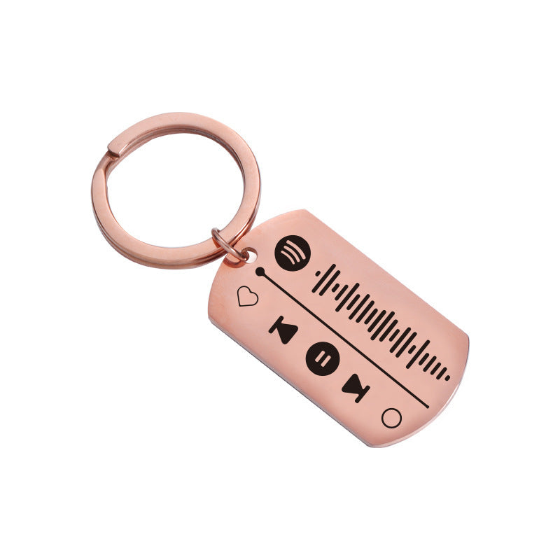 Stainless Steel Keychain Mirror Polished Surface Durable Metal Key Ring Strong Key Holder 25mm Steel Rose Gold Packaging
