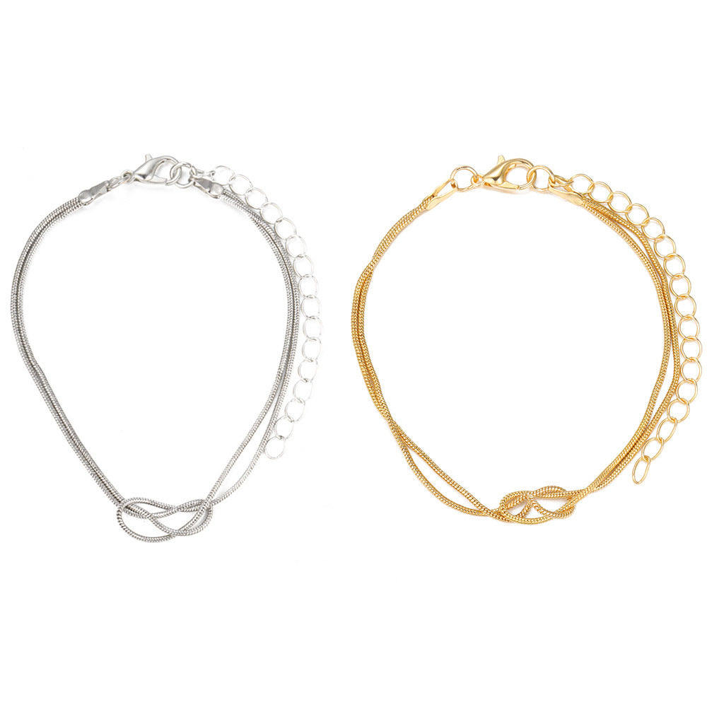 His And Hers Matching Bracelets Set Two Piece Geometric Design Gold And Silver Electroplated For Couples Gift For Lovers