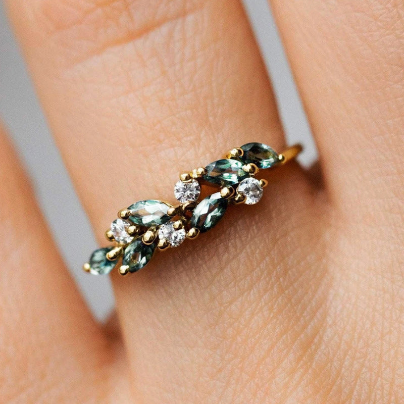 Gold Inlaid Zircon Geometry Stud Earrings Coppery Material Minimalist Everyday Wear Lightweight Geometric Chic