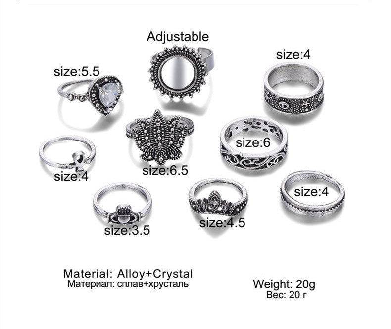 Knuckle Ring Vintage Snake Elephant Alloy Rings Set Unisex Shape Fashion Jewelry Durable Statement Finger Ring