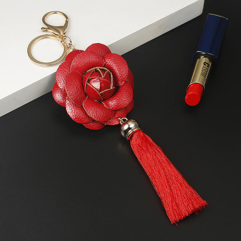Leather Tassel Keychain for Phone Case and Luggage
