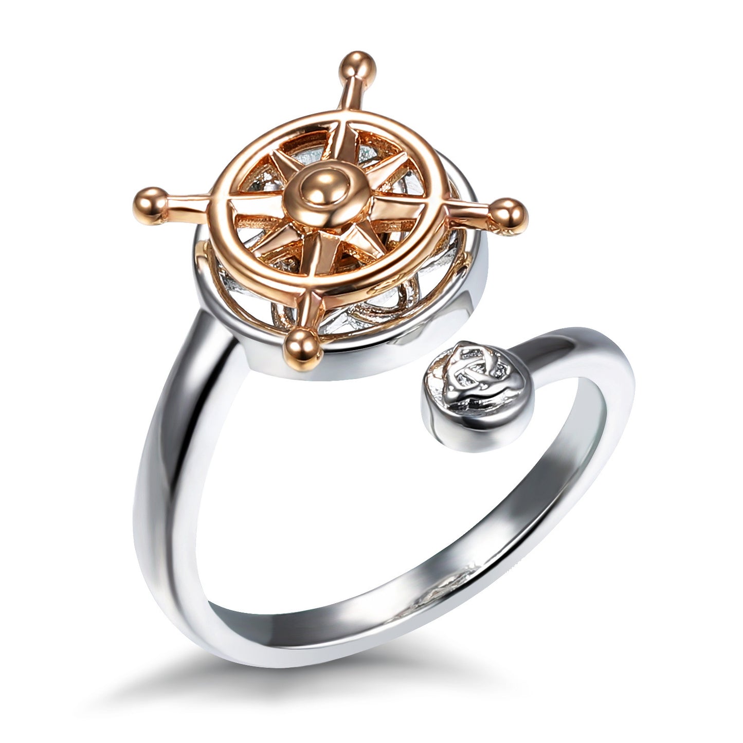 Unisex Fashion Ring With Personality Design White Gold