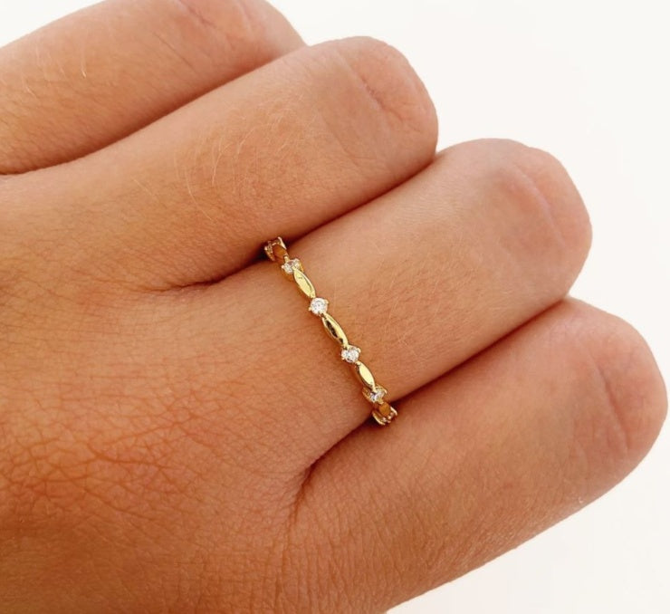 Geometric SilverPlated Copper Ring For Women EuropeanAmerican Fashion Jewelry Individually Packed Gift For Her