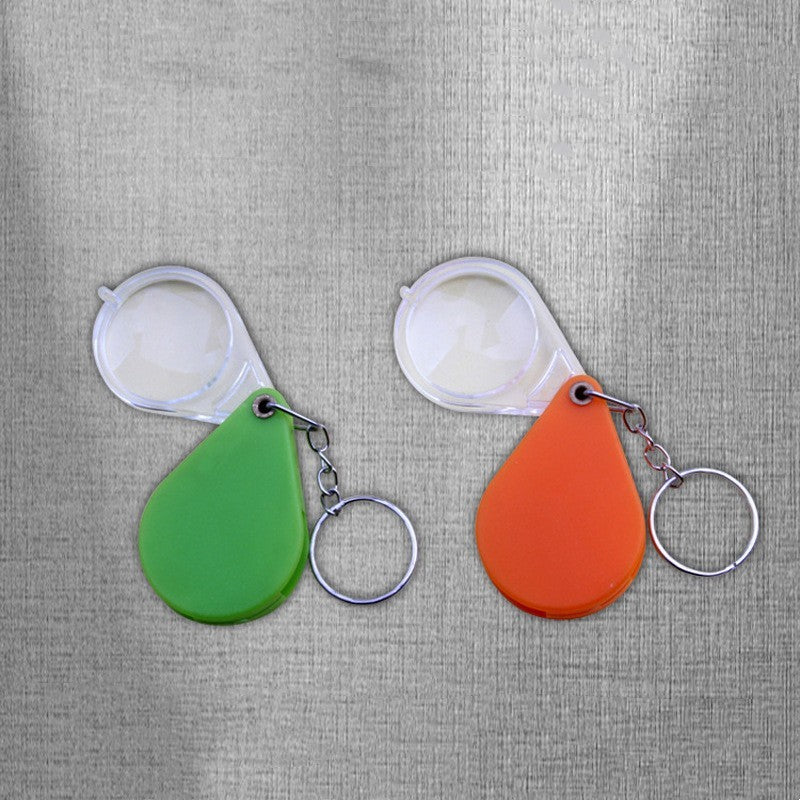 Keychain Magnifying Glass 10X Folding Pocket Magnifier With 27mm Lens Portable Small Magnifier For Reading Appreciation