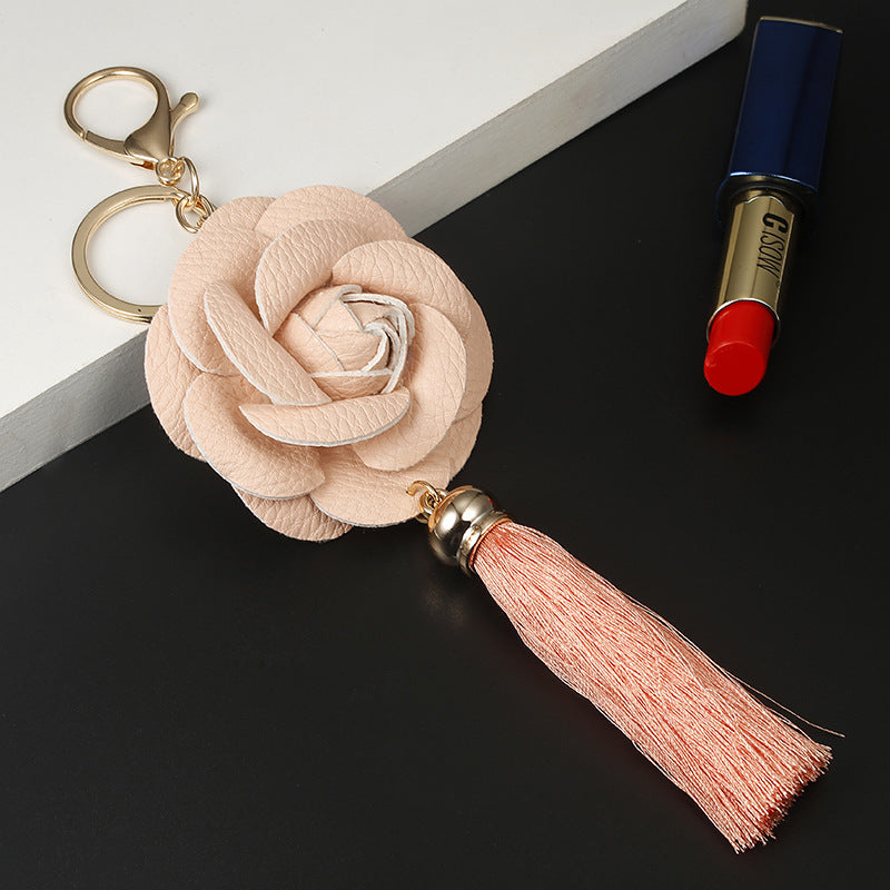 Leather Tassel Keychain for Phone Case and Luggage