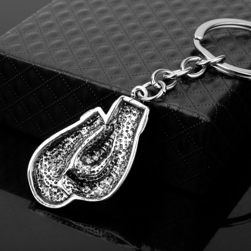 Womens Boxing Gloves Keychain Electroplated Alloy Pendant European American Style Gift for Women Elegant Style