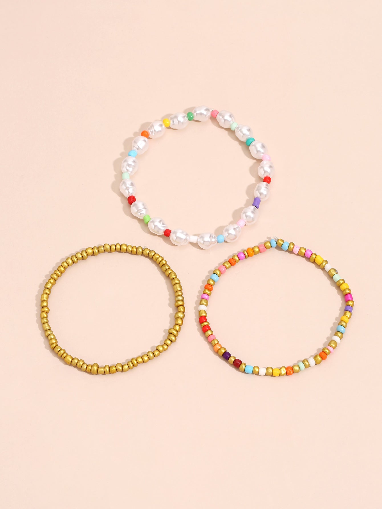 Womens Geometric Bracelets Set Of 3pc Fashion Plastic Stone Jewelry Trendy Bracelets Geometric Design Bracelet