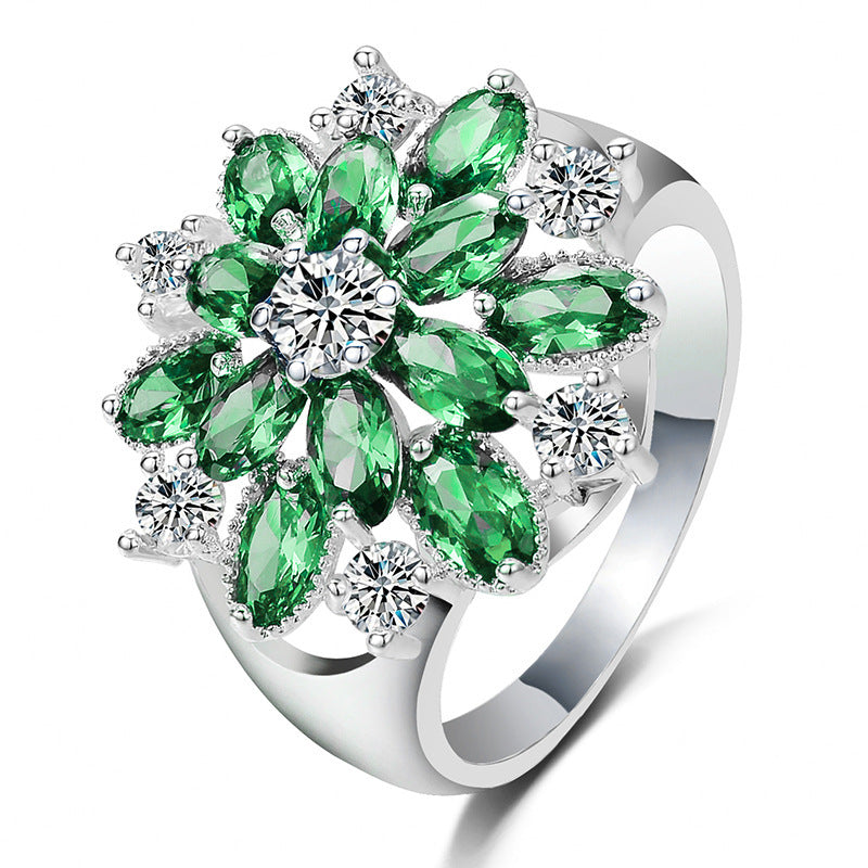 Women Zircon Ring With Micro Inlay Gemstones Elegant Hand Jewelry For Everyday Wear And Special Occasions Plus