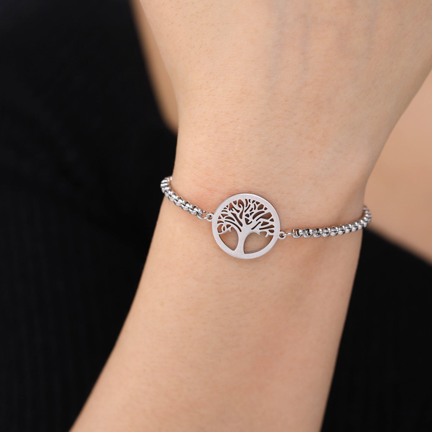 Unisex Tree Of Life Pendant Bracelet Titanium Steel Jewelry