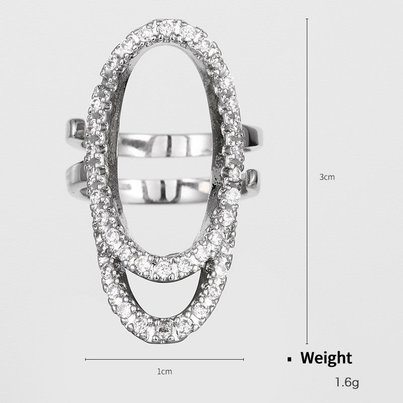 Womens Gold Plated Zircon Butterfly Fingertip Ring Vintage Copper Alloy Festive Party Jewelry Exquisite Elegant