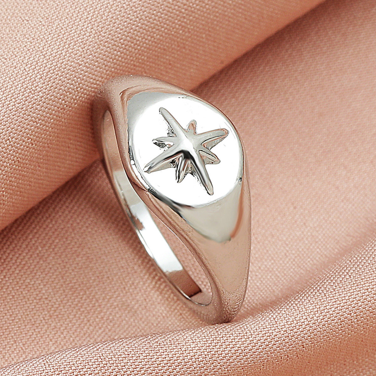 Womens Geometric Copper Ring With Simple Design For Index Finger Fashion Jewelry Beautiful Modern Look New Trendy