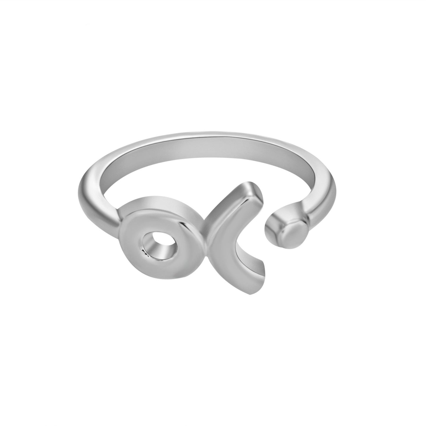 Unisex Zodiac Constellation Ring Adjustable Opening Alloy Electroplated Creative Symbol Jewelry Fashion For All