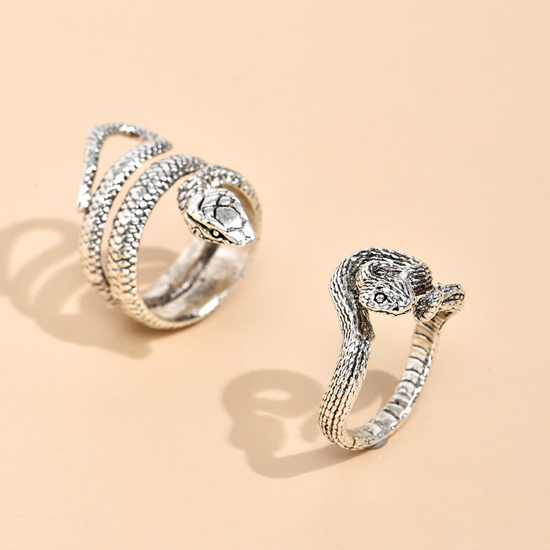 Vintage Geometry Ring Set For Women And Girls Zinc Alloy Rings All Match Sophisticated Everyday Wear Jewelry Gift Idea Chic