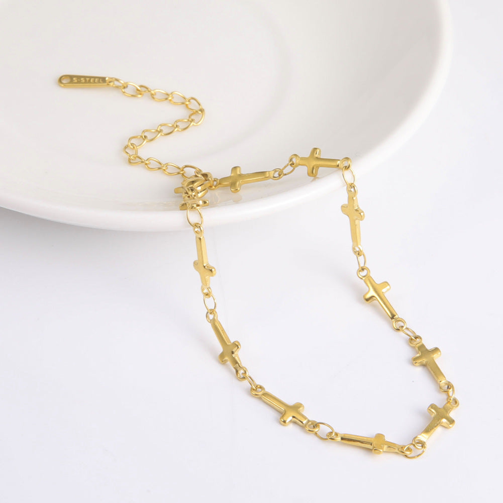 Stainless Steel Cross Necklace Geometric Pendant For Men And Women Fashion Jewelry Gift For Everyday Wear Gift