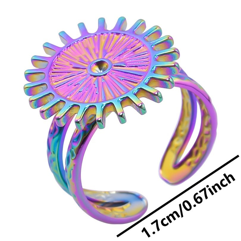 Stainless Steel Rings For Men And Women Simple Geometrical Design Durable Electroplated Finish No Color Fading