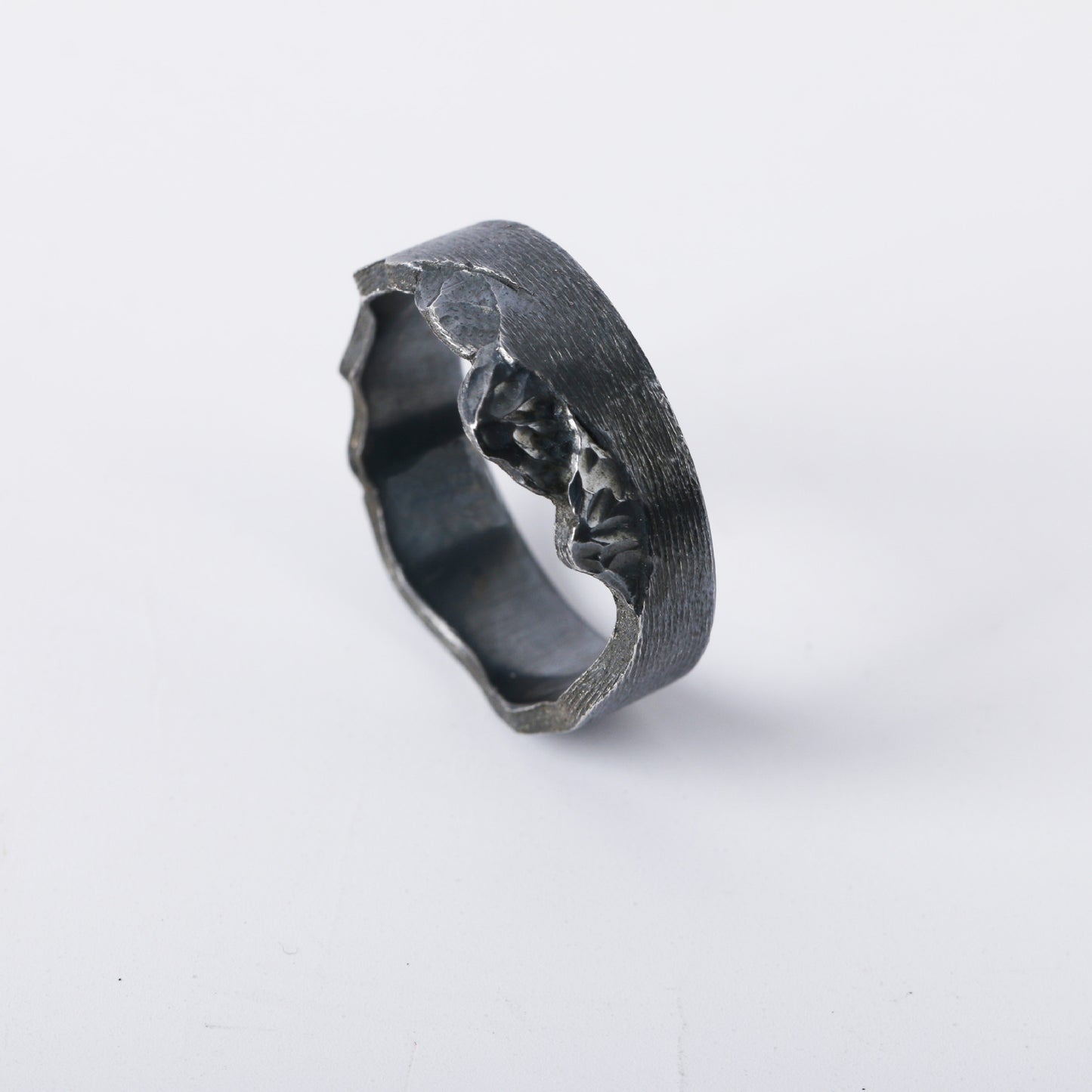 Vintage Copper Ring Hand Carved Textured Adjustable Geometric Ring With Electroplated Copper Knuckle For Women