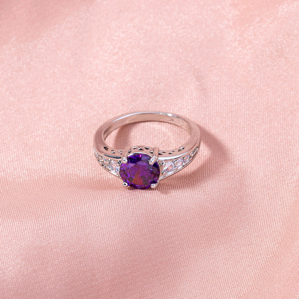 Womens Adjustable Copper Ring with Cubic Zirconia Elegant European Design Light Luxury Ring for Women Zirconia Zirconia