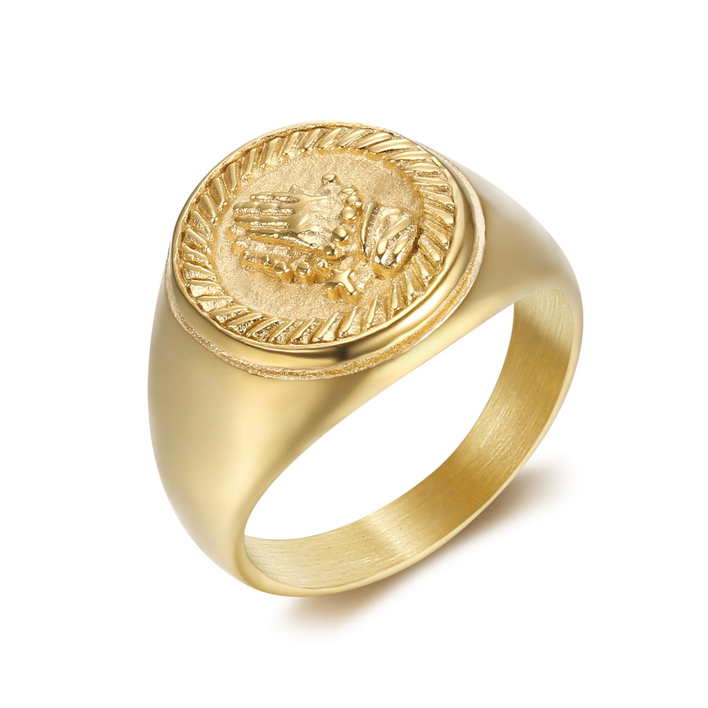 Nordic Style Unisex Ring Stainless Steel Titanium Polished Finish Minimalist Jewelry Sizes Five Through Twelve