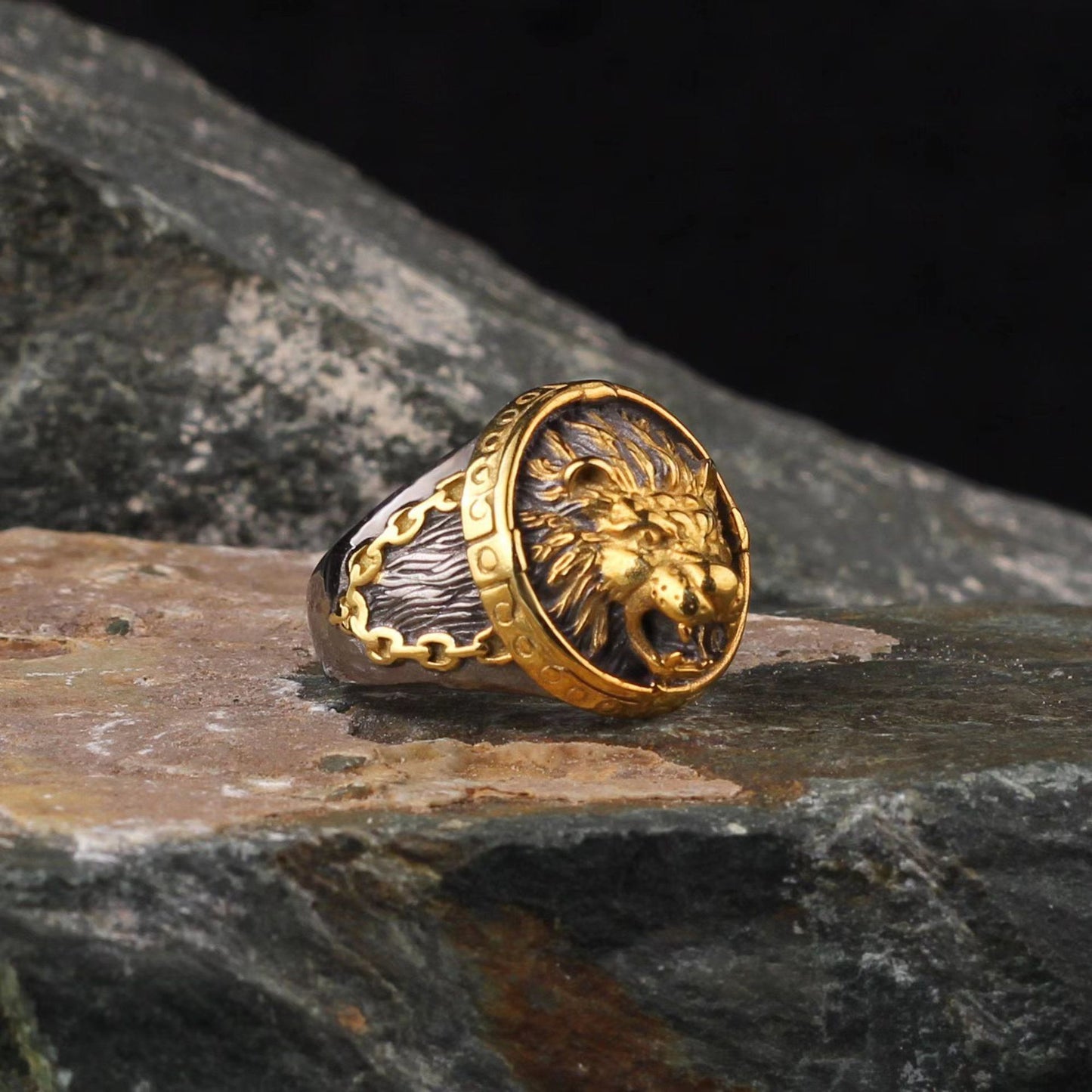 Gold Lion Head Ring Ornament In Zinc Alloy Sizes 7 8 9 10 11 12 13 A Fashion Statement For Everyday Wear Daily