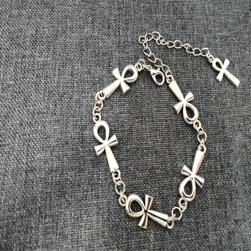 Gothic Cross Bracelet Electroplated Zinc Alloy Religious Jewelry Vampire Decoration Accessory Gift For Special