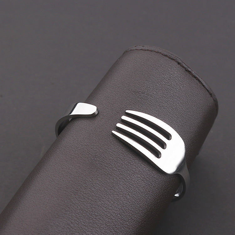 Stainless Steel C Shaped Fork Bracelet Polished Durable Jewelry For Women And Men Silver Unisex Design Jewelry