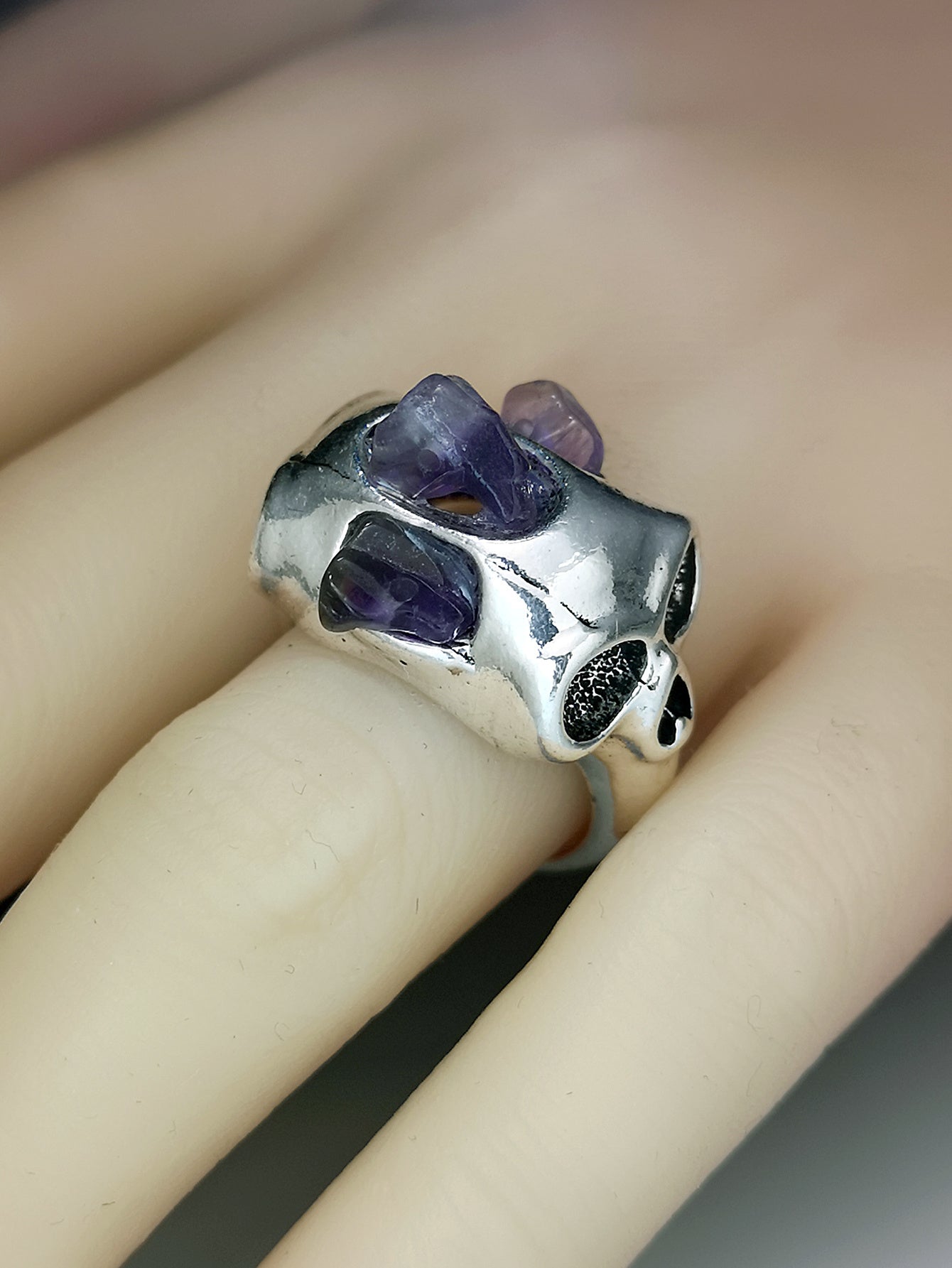 Geometric Alloy Ring With Rhinestones For Women Simple Fashion Jewelry Electroplated Design Fresh Everyday Look