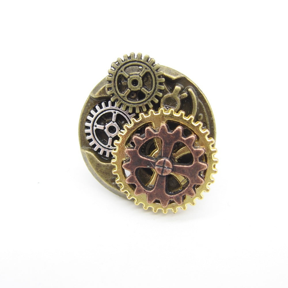 Womens Vintage Geometric Alloy Ring Steampunk Jewelry