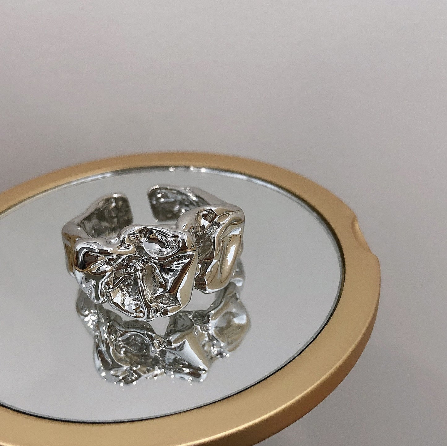 Unisex Foldable Metal Geometric Geometric Design Gold Plated Metal Alloy Finger Alloy Silver Fold Gift Perfect