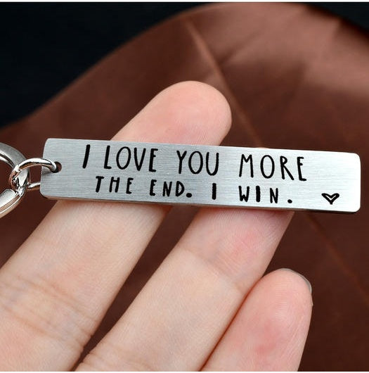 Couple Keychain Valentines Day Gift For Him Or Her Stainless Steel Keychain Anniversary Gifts Wherever You Go Come Back