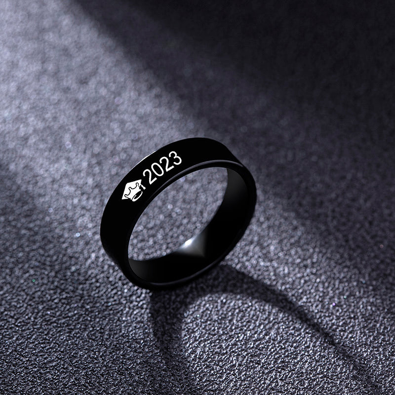 Graduation Cap Ring Stainless Steel Eco Friendly Trendy Gift