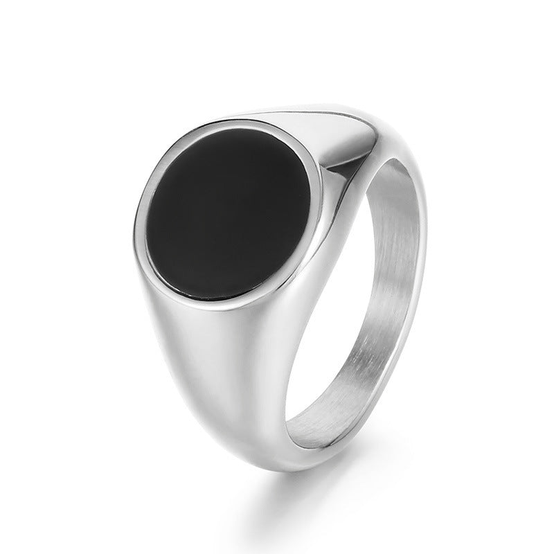 Men Ring Gold Tone Titanium Steel Polished Fashion Band Classic Style Durable Everyday Wear Sizes Six 7 8 9 10