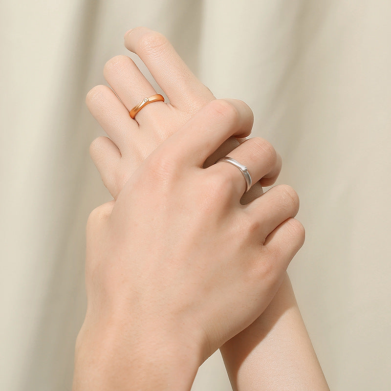 Sterling Silver Cat Paw Ring Retro Korean Fashion For Women And Men Cute Animal Couple Electroplated Finish Accessory