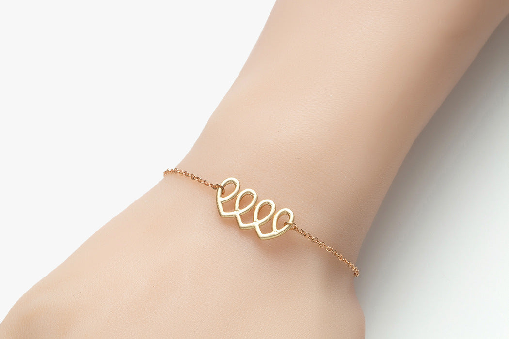 Giraffe Stainless Steel Bracelet Mother And Baby Giraffe Bangle Geometric Simple Design Gift For Mom Gold Silver