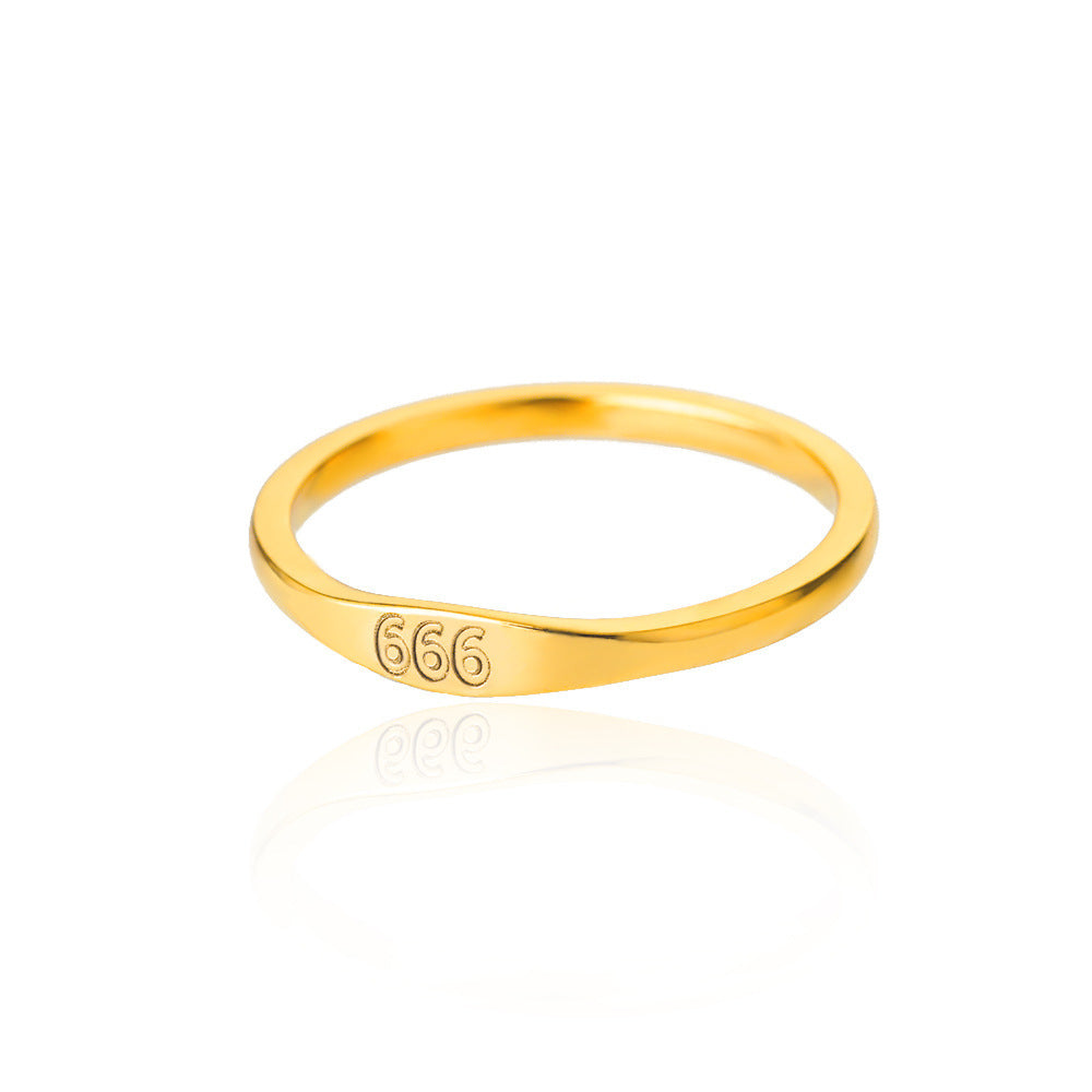 Personalized Ring Customizable Stainless Steel Band With Gold Inlay Engraving Letters Numbers Text For Modern Couples