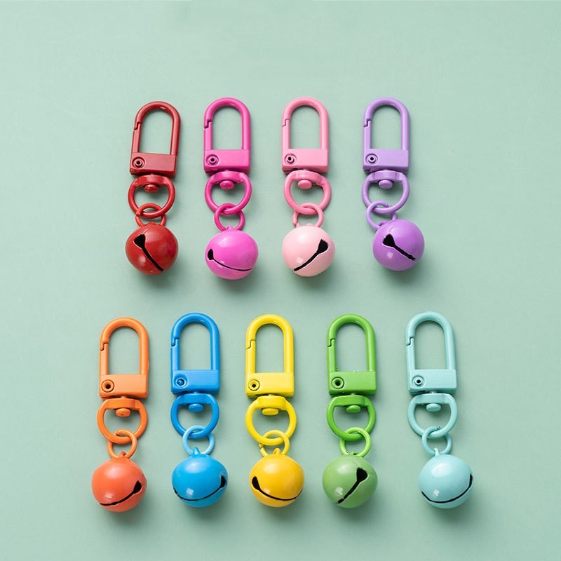 Iron and Copper Bell Keychains Pendants Durable Metal Key Chains Accessories Decorative Charms for Purses Bags